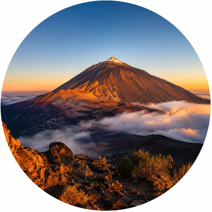 Обложка канала Ambient Focus Tenerife: вулкан Тейде на закате